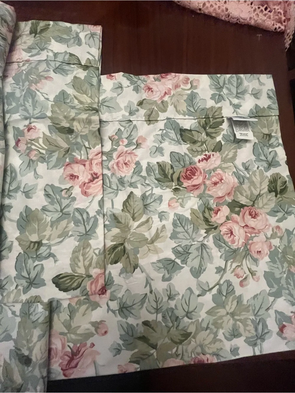 Floral Rose Print valances  Panel in Soft Pastels (2)